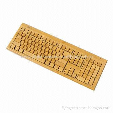2.4G wireless bamboo keyboard for iPad air, new product on market, factory supply